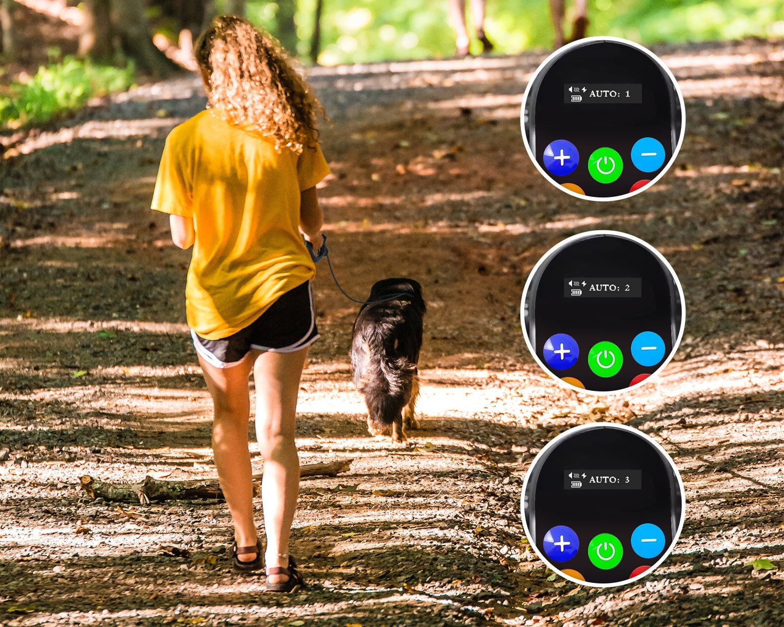 PD 800 PaiPaitek Dog Shock Collar with Smart Training Leash, 3300ft Waterproof Electric Collar with 3 Training Manual Options And Automatic Stop Pull
