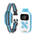 No Shock Dog Training Collar, Beep and Vibrating Dog Collar with Remote 2800Ft, Dog Bark Collar No Shock-Vibration Collar for Small Medium Large Dogs - No Prongs Blue