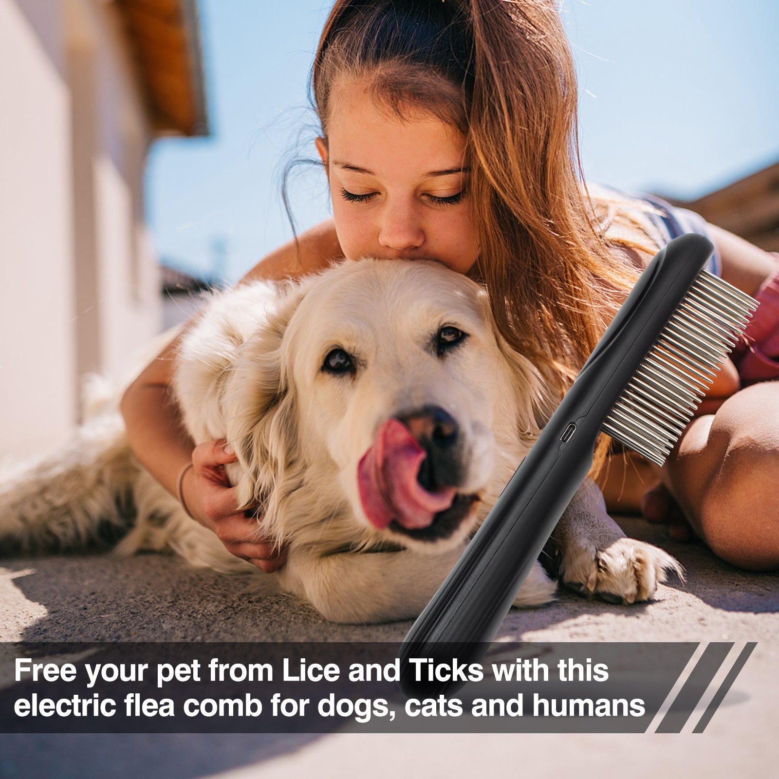 Customisable ABS Electronic Dog Combs New Deworming Alternative Medications Safe Physical Electronic Deworming Combs