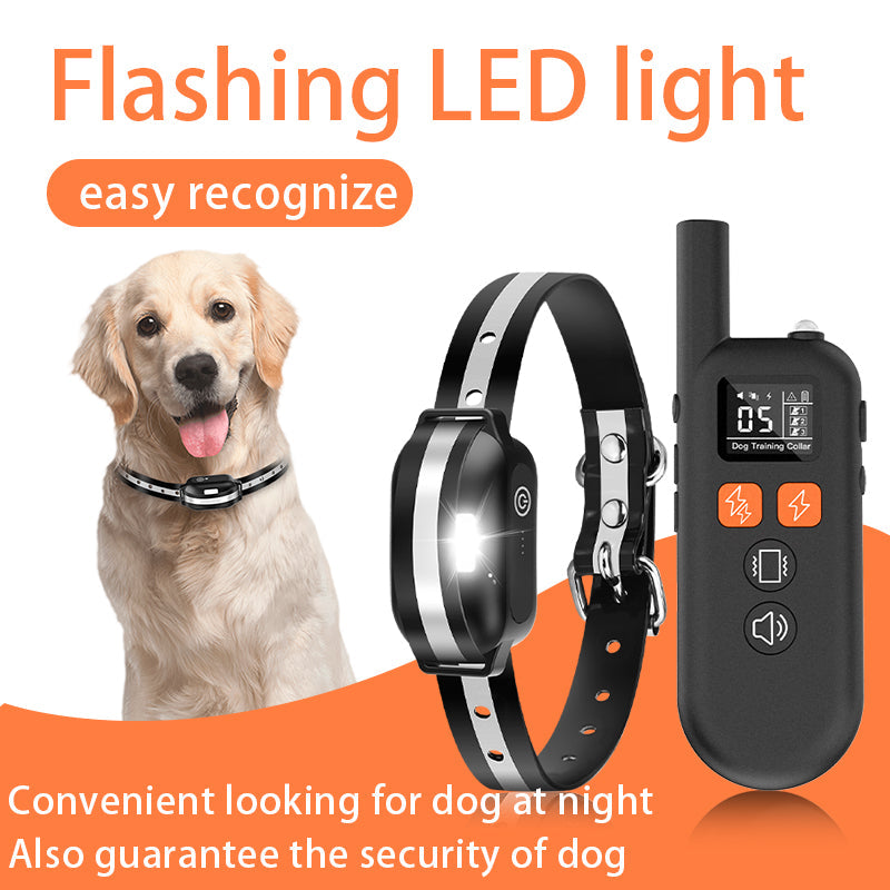 PD 516B 3300ft Range Rechargeable Waterproof LED light Shock Ecollar Dog Training With Remote Control 4 Training Modes