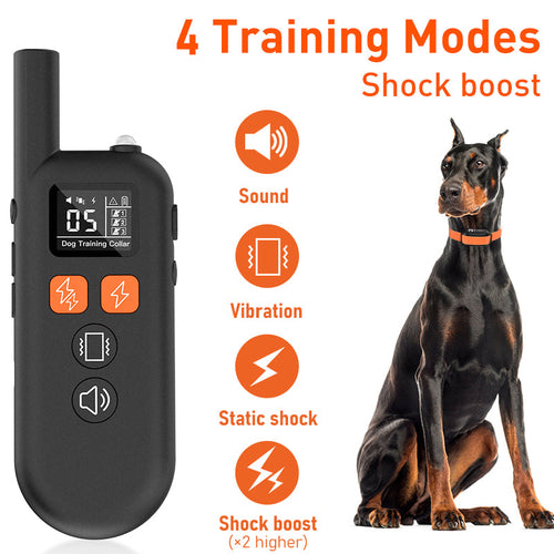 3300ft Range Rechargeable Waterproof Shock Ecollar Dog Training With 4 Training Modes