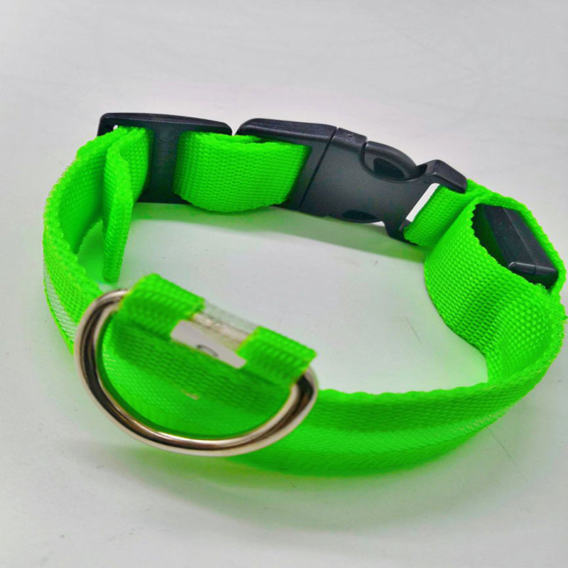 DTCOLLAR LED Collar for Dog  Anti-lost At Night Adjustable Nylon Webbing, Battery-Powered Night Safety for Dogs & Cats