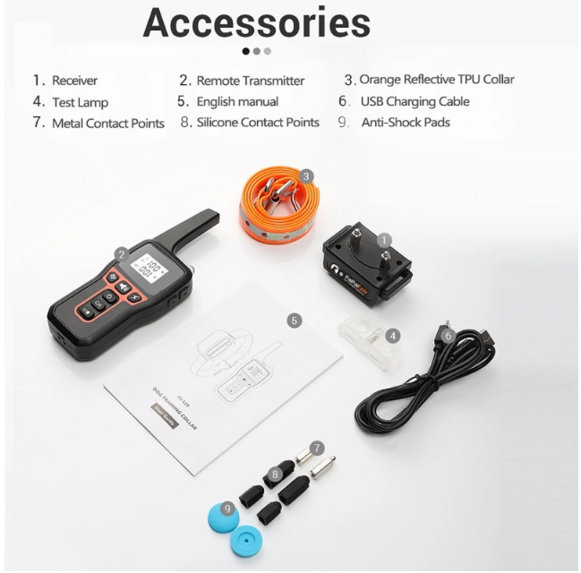 Petjoy Dog Shock Collar for Large Medium Small Dogs,3300FT Range Dog Training Collar, Dog Bark Collar with Remote,3 Modes-Beep,Vibration&Shock,IPX7 Waterproof, Rechargeable Electronic Dog Collar