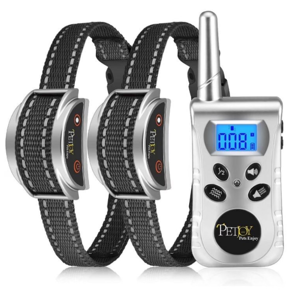 PetJoy Vibrating Dog Collar, No Shock Dog Training Collar 2 Dogs, Deaf Dog Collars w/2 Receivers, Rechargeable & Waterproof, Up to 1600Ft Remote Range