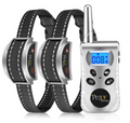 PetJoy Vibrating Dog Collar, No Shock Dog Training Collar 2 Dogs, Deaf Dog Collars w/2 Receivers, Rechargeable & Waterproof, Up to 1600Ft Remote Range