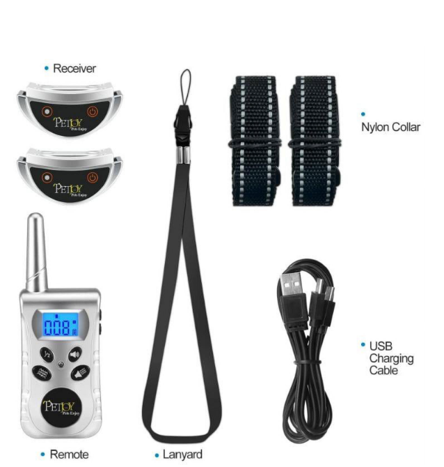 PetJoy Vibrating Dog Collar, No Shock Dog Training Collar 2 Dogs, Deaf Dog Collars w/2 Receivers, Rechargeable & Waterproof, Up to 1600Ft Remote Range