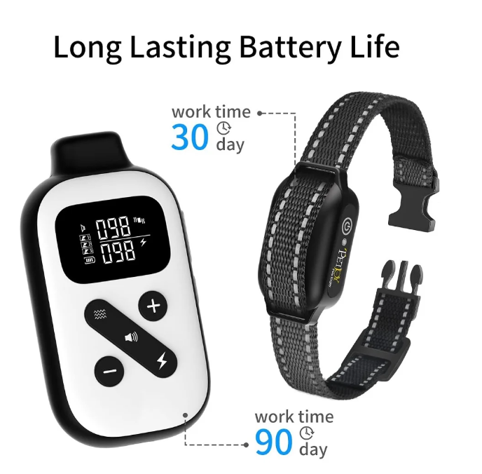 Petjoy Dog Training Collars for 2 Dogs,Shock Collar with Remote for Medium Large Dogs, Rechargeable Auto Bark Collar, 3 Training Mode, Remote Range 2800 Ft,IPX7 Waterproof
