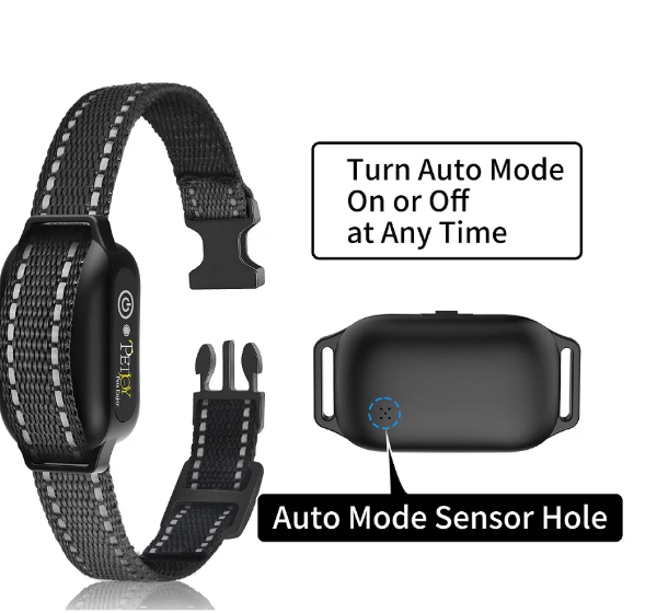 Petjoy Dog Training Collars for 2 Dogs,Shock Collar with Remote for Medium Large Dogs, Rechargeable Auto Bark Collar, 3 Training Mode, Remote Range 2800 Ft,IPX7 Waterproof