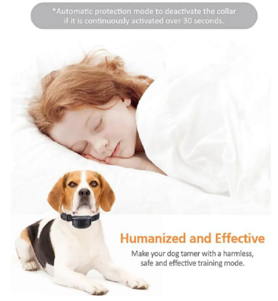 PetJoy Dog Bark Collar, Adjustable Sensitivity Anti Bark Collar with Beep & Shock, Black (2 Pack)