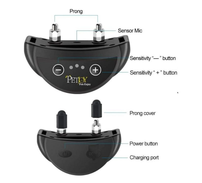 PetJoy Automatic Bark Collar for 3 Dogs,Bark Shock Collar,Anti Barking Collar with Beep&Shock,Bark Collar Adjustable Sensitivity for All Breeds of Dogs
