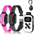 PetJoy Shock Collar for Large Dogs, Bark Collar with Remote, Bark and Training Collar 2 in 1, Auto Bark Collar - Shock, Vibration, Beep and Auto Mode (Level 1-5), Remote Range 2800 Ft