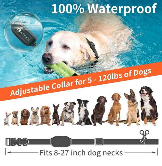 PaiPaitek No Shock Dog Training Collar with Remote 3300ft, Vibrate & Beep, Waterproof Rechargeable