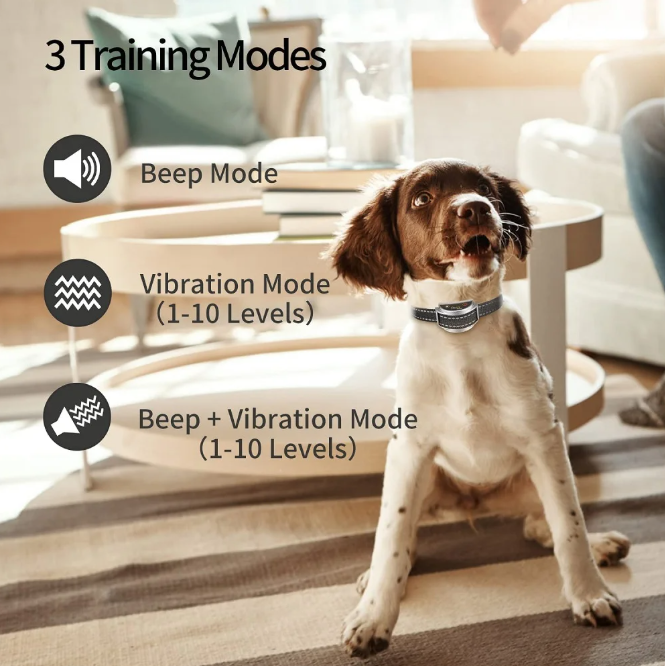 Cat&Dog Training Collar,No Shock Dog Collar for Deaf Dogs, 1600Ft Remote Control Vibrating Dog Collar, IPX7 Waterproof Dog Bark Collar For 2 Dogs
