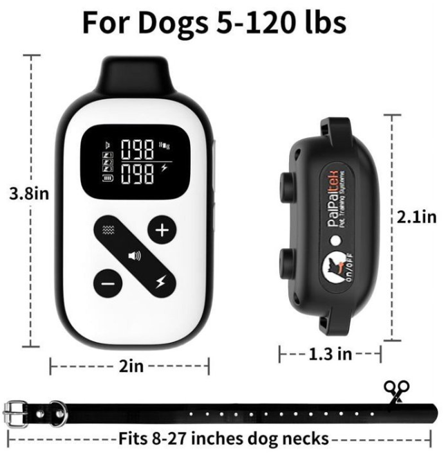 PaiPaitek Dog Training Collar For 2 Dogs,Shock Collar with Remote&Automatic Modes,Bark Collar with Beep,Vibration&Shock Modes