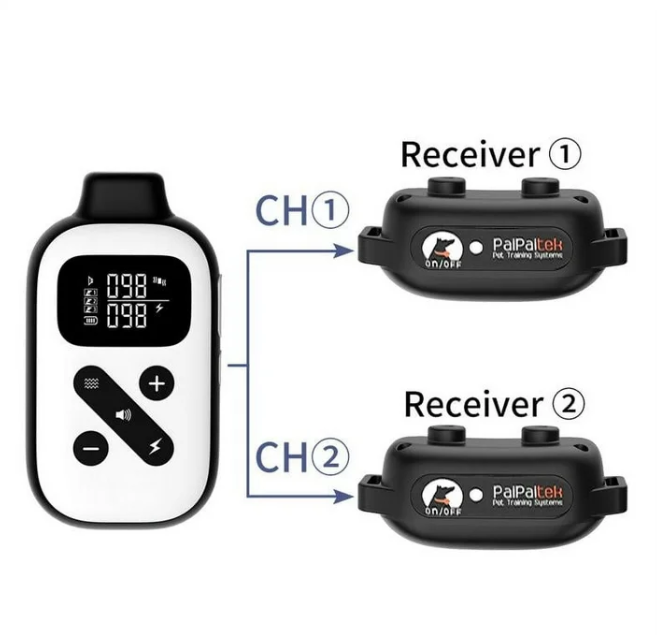 PaiPaitek Dog Training Collar For 2 Dogs,Shock Collar with Remote&Automatic Modes,Bark Collar with Beep,Vibration&Shock Modes