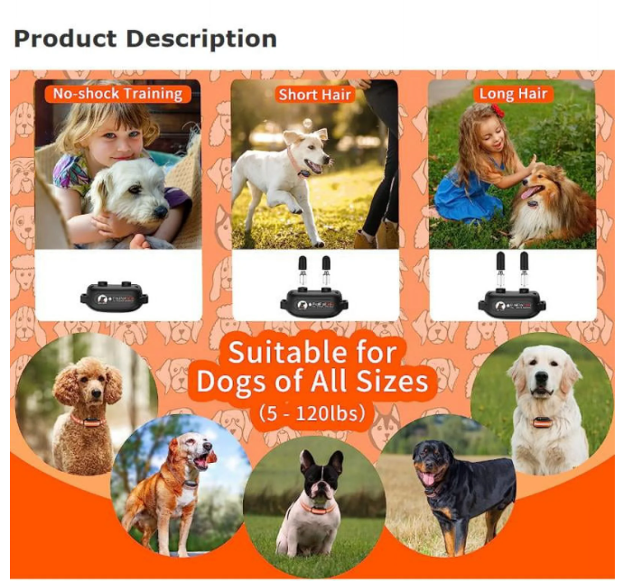 PaiPaitek Dog Training Collar with Remote and Automatic Mode-3300ft Range Dog Shock Collar,IPX7 Waterproof Dog Bark Collar+LED Dog Collar for Small Medium Large Dogs