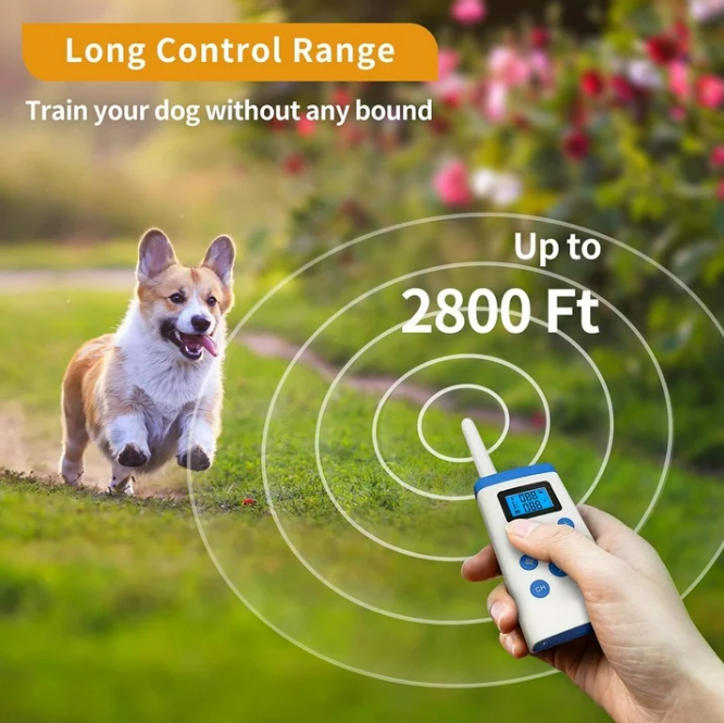 Paipaitek Dog Training Collars,Dog Shock Collar With Remote 3600ft,Auto Anti Bark And Training Collar Comb,Dog Bark Collar With Beep,Vibration&Static Shock,IPX7 waterproof