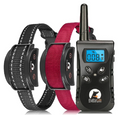 Paipaitek Vibrating Dog Collar, No Shock Dog Training Collar 2 Dogs, Deaf Dog Collars w/2 Receivers, Rechargeable & Waterproof, Up to 1600Ft Remote Range