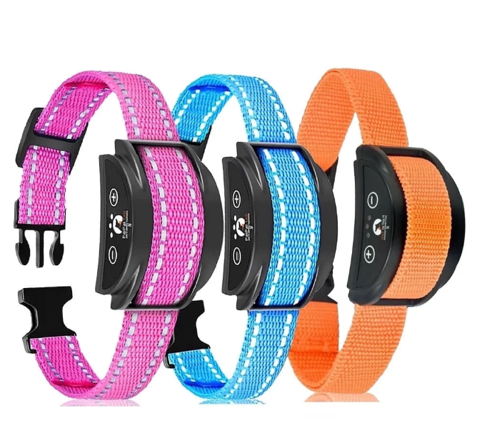 Paipaitek Dog Bark Collar,Automatic Shock & Beep,Waterproof & Rechargeable,For Small to Large Dogs,Black,3pcs