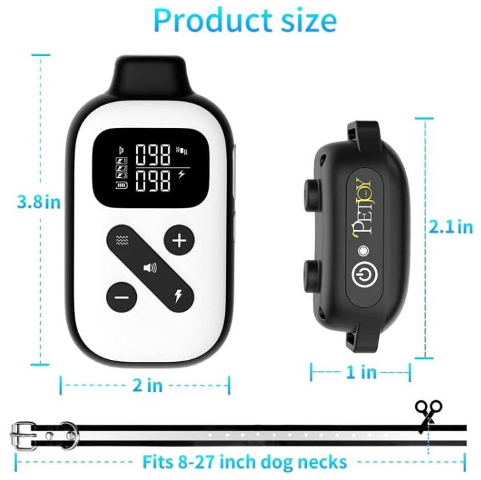 Paipaitek Shock Collar for Large Dogs, Bark Collar with Remote and Automatic Mode, Dog Training Collar with Beep, Vibration and Shock, Waterproof Electric Dog Collars