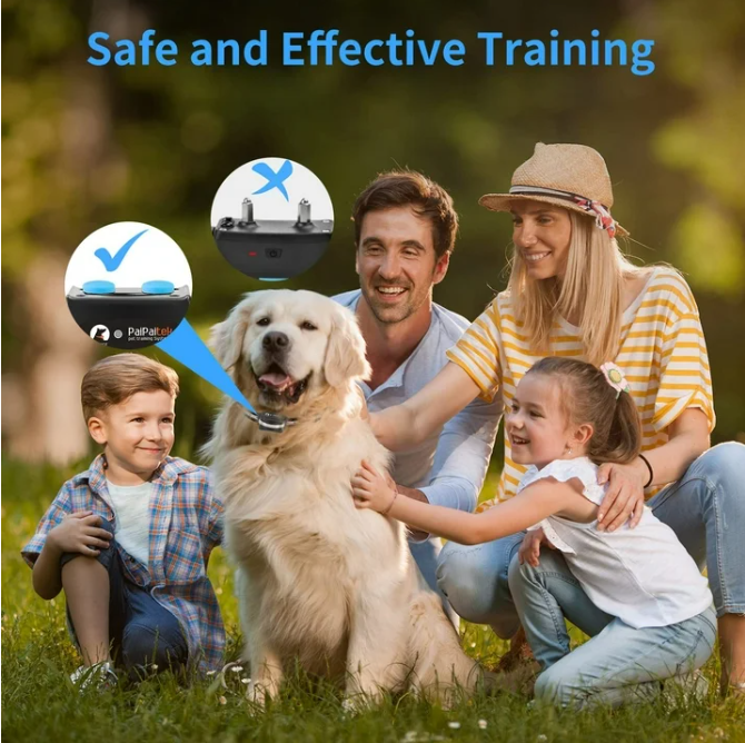 PaiPaitek Dog Bark Collar with Remote, Automatic Anti Bark and Training Collar Combo with Beep, Vibration, Shock,Up to 3300ft Range Dog Shock Collar for Small, Large and Medium Dogs