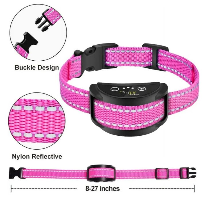 Paipaitek Dog Bark Collar,Automatic Shock & Beep,Waterproof & Rechargeable,For Small to Large Dogs,Black,2pcs