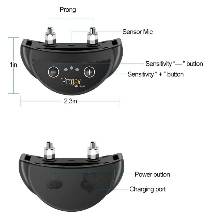 Paipaitek Dog Bark Collar,Automatic Shock & Beep,Waterproof & Rechargeable,For Small to Large Dogs,Black,2pcs