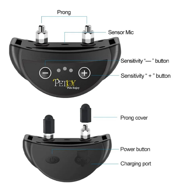 Paipaitek Dog Bark Collar,Automatic Shock & Beep,Waterproof & Rechargeable,For Small to Large Dogs,Black