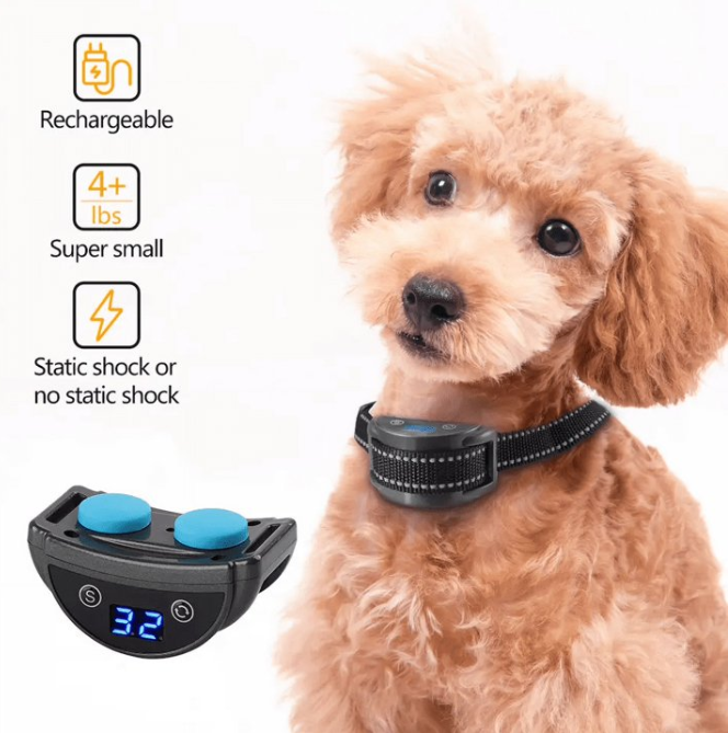 PaiPaitek Anti Bark Collar for Dogs, Automatic Dog Bark Collar,Anti Barking Collar With LED display,Beep,Vibration&Electric Shock for Small Medium Large Dogs