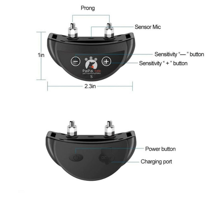 Paipaitek Dog Bark Collar, Automatic Shock & Beep, Waterproof & Rechargeable, For Small to Large Dogs