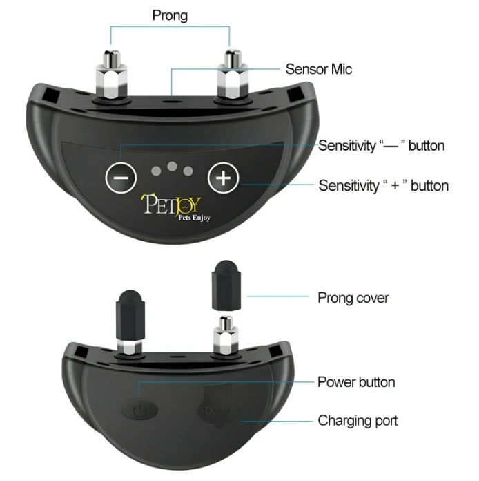 Paipaitek Dog Bark Collar,Automatic Shock & Beep,Waterproof & Rechargeable,For Small to Large Dogs,Black
