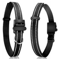 Paipaitek Replacement Shock Collar Strap, 3/4 inch Dog Collar Fit All Brands of Shock Training Collars and Bark Collars - Durable and Adjustable - Reflective Black Dog Collar
