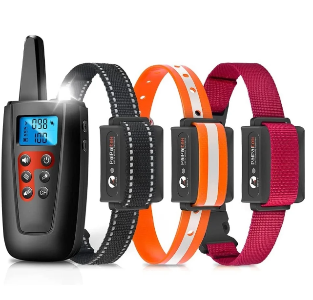 Paipaitek Dog Training Collar for 3 Dogs, No Shock Dog Collar with Remote for Large Small Deaf Puppy Dogs,3300ft Range Vibrating Dog Collar,IPX7 Waterproof