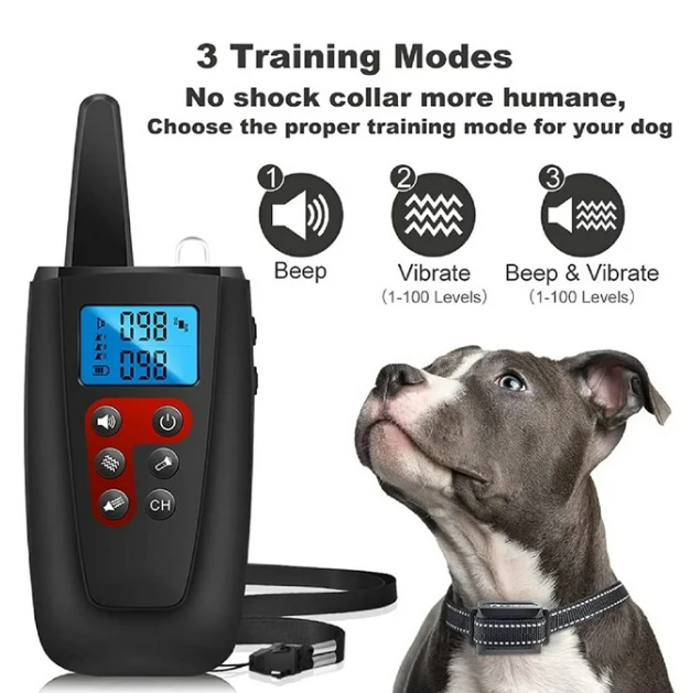 Paipaitek Dog Training Collar for 3 Dogs, No Shock Dog Collar with Remote for Large Small Deaf Puppy Dogs,3300ft Range Vibrating Dog Collar,IPX7 Waterproof