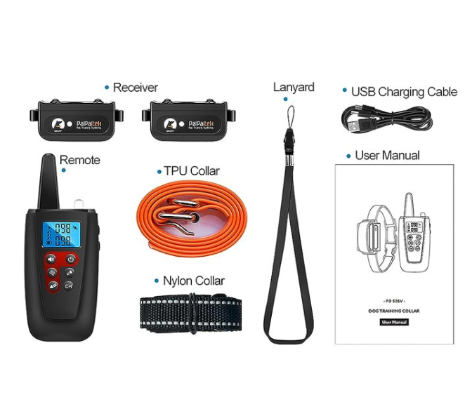 Paipaitek Dog Bark Collar for 2 Dogs,3300ft Range No Shock Dog Training Collar with Remote,Vibrating Dog Collar for Puppy ,IPX7 Waterproof Dog No Shock Collar