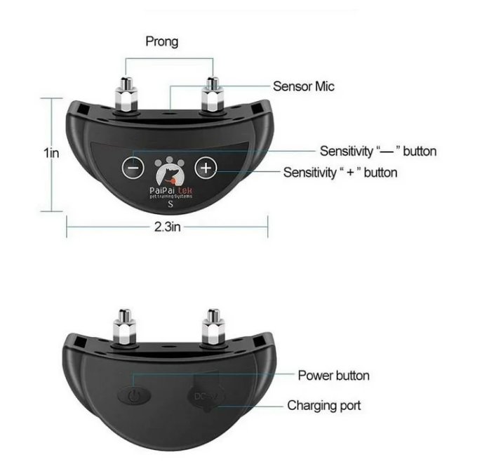Paipaitek Dog Bark Collar, Automatic Shock & Beep, Waterproof & Rechargeable, For Small to Large Dogs
