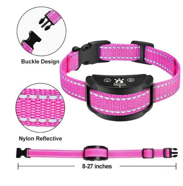 Paipaitek Dog Bark Collar,Automatic Shock & Beep,Waterproof & Rechargeable,For Small to Large Dogs,Black