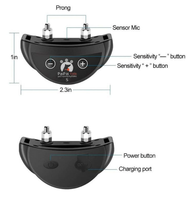 Paipaitek Dog Bark Collar,Automatic Shock & Beep,Waterproof & Rechargeable,For Small to Large Dogs,Black
