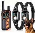PetJoy 2 in 1 Dog Shock Collar with Remote 2 Dogs,3300Ft Dog Training Collar with 4 Modes,IPX7 Waterproof Bark Collar for Small to Large Dogs with Flashlight,2 Count