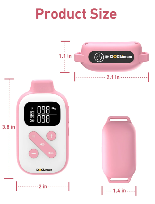 No Shock Dog Training Collar with Remote 2 Dogs,3300f Vibrating Dog Collar with Beep and Vibration,IPX7 Waterproof Dog Bark Collar No Shock for Small Medium Large Dogs - No Prongs