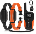 Dog Vibration Collar with Controller for 2 Dogs,No Shock Dog Training Collar with Remote,Strong Vibrating Dog Collar for Dogs 5-120lbs,Beep and Vibrate Only,9 Types,3300ft Range,No Prongs