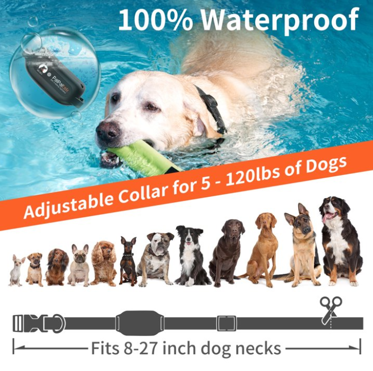 Dog Vibration Collar with Controller for 2 Dogs,No Shock Dog Training Collar with Remote,Strong Vibrating Dog Collar for Dogs 5-120lbs,Beep and Vibrate Only,9 Types,3300ft Range,No Prongs
