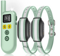 Dog Shock Collar 2 Dogs (7-120lbs) - 3300Ft 4 in 1 Dog Training Collar with Beep,Vibration, Shock & Double Shock,IPX7 Waterproof Rechargeable e-Collar for Medium Large Breeds,Green