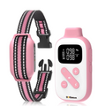 Dog Training Collar with Remote，2-in-1 Bark and Shock Collar for Dogs，Automatic Bark Collar with Remote, Dog Shock Collar with Vibration, Beep, Shock and Automatic,Pink