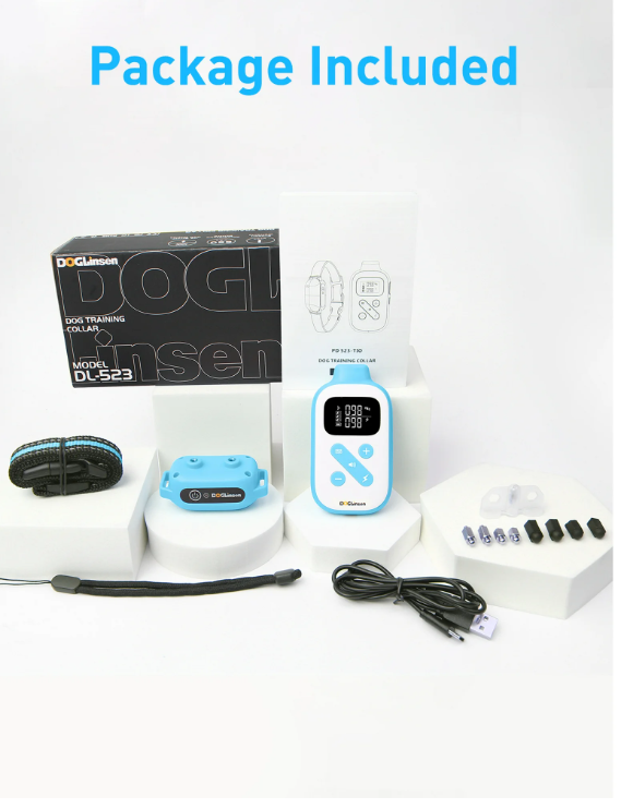PetJoy Dog Shock Collar with Romote Control,2-in-1 Bark and Shock Collar for Dogs with 4 Modes，2800ft Dog Training Collar with Remote-Vibration, Beep, Shock and Anti-barking,Blue