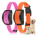 PetJoy Bark Collar, Anti Bark Collar with Beep & Shock, Dog Shock Collar for Large Medium Small Dogs 8-120lbs，IPX7 Waterproof，Pink,Orange (2 Pack),Christmas Birthday Gifts