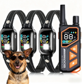 PetJoy 2 in 1 Dog Shock Collar with Remote 3 Dogs，3300Ft Dog Training Collar with 4 Modes，IPX7 Waterproof Bark Collar for Large Medium Small Dogs（5-120lbs) with Flashlight