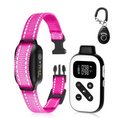 PetJoy Shock Collar for Large Dogs, Bark Collar with Remote, Bark and Training Collar 2 in 1, Auto Bark Collar - Shock, Vibration, Beep and Auto Mode (Level 1-5), Remote Range 2800 Ft,Pink