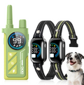 PetJoy 2 in 1 Dog Shock Collar with Remote 2 Dogs,4 Modes Dog Training Collar for Small Large Dogs,3300Ft Anti Bark Collar with Flashlight,IPX7 Waterproof
