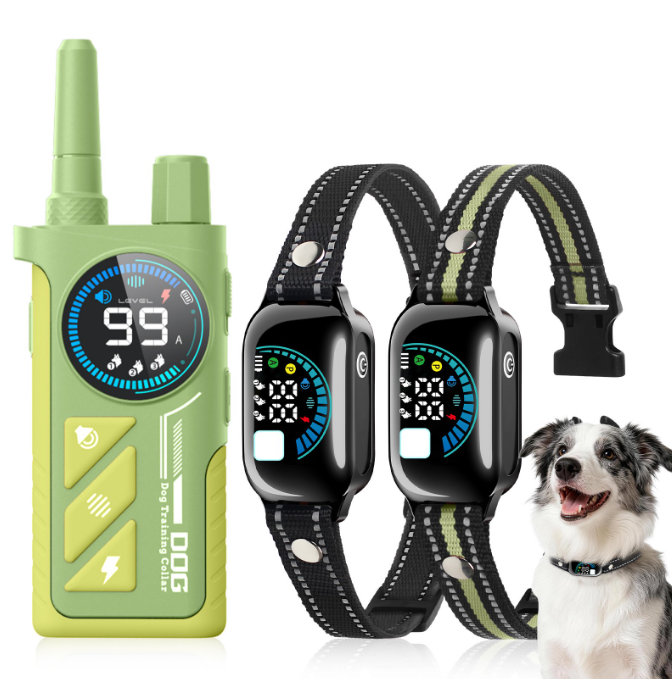 PetJoy 2 in 1 Dog Shock Collar with Remote 2 Dogs,4 Modes Dog Training Collar for Small Large Dogs,3300Ft Anti Bark Collar with Flashlight,IPX7 Waterproof